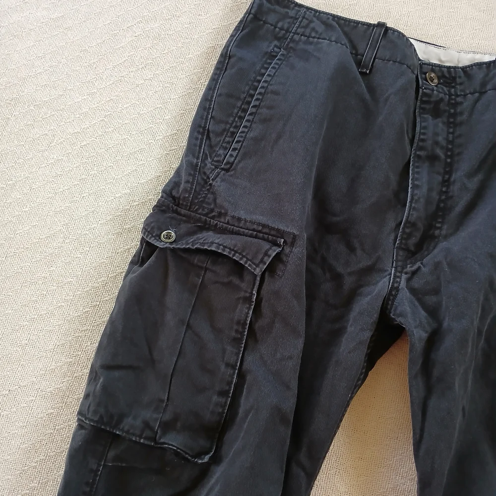 levis ♡ ace cargo twill black mens 36×30 grunge utility gorpcore workwear white
